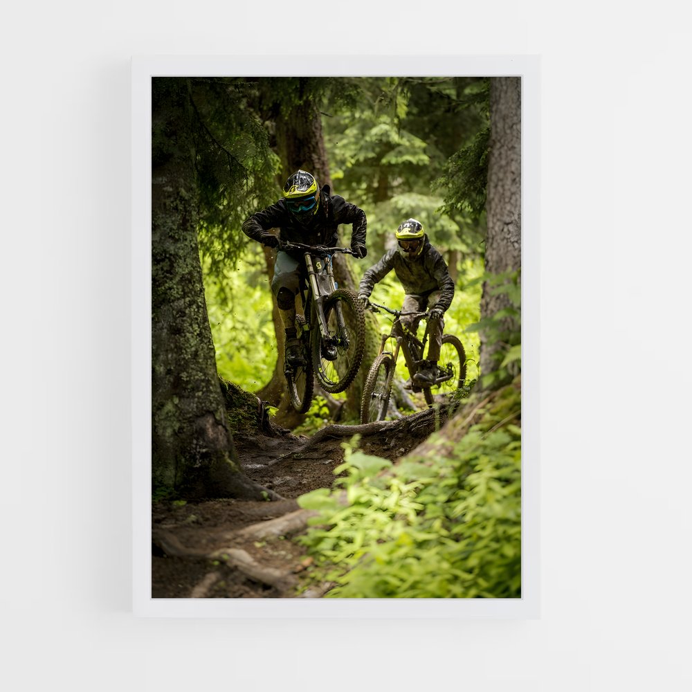 Poster Riders dans les Bois – affiche Cyclisme (vue 3)